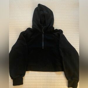 LULULEMON scuba oversized 1/2 zip hoodie, size XS/S, black